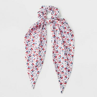 Americana Cherry Star Print Hair Twister with Tails Multicolor by Deal US