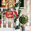 Funny Christmas Wood Door Sign Holiday Decor Welcome Front Door Hanging by Deal US
