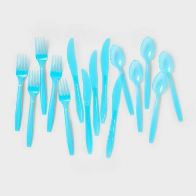 [Like New] Sun Squad™ Blue Disposable Flatware Sets 24ct by Deal US