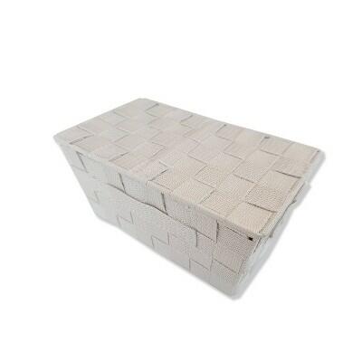 Unbranded PlaygroundWoven Storage Basket Beige Gray Woven 9x5.5x4.5in by Deal US