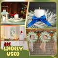 Daifunli 4 Pcs Wedding Candle Rings Pine Pampas Wreaths Small Christmas Decor by Deal US
