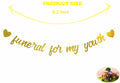 zxyxka Gold Glitter Funeral for My Youth Birthday Party Banner by Deal US