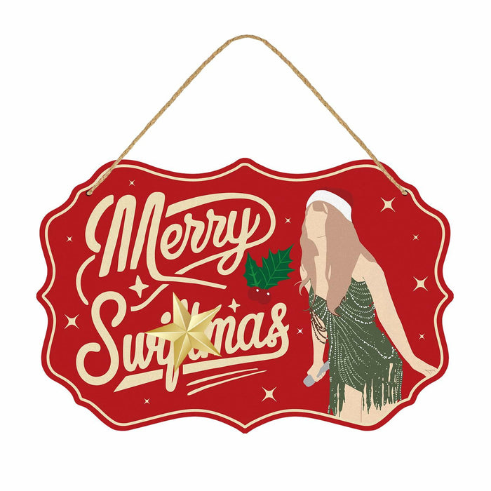 Funny Christmas Wood Door Sign Holiday Decor Welcome Front Door Hanging by Deal US