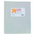 up & up 2 Pocket Plastic Folder with Prongs Gray 3 Pack by Deal US