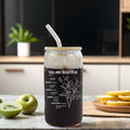 Gvlrbut Christian Glass Tumbler with Lid & Straw 16oz Clear by Deal US
