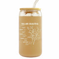 Gvlrbut Christian Glass Tumbler with Lid & Straw 16oz Clear by Deal US