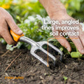 Fiskars Ergo Cultivator Heavy Duty Garden Tool with Hanging Hole 12" by Deal US