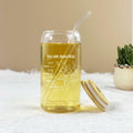 Gvlrbut Christian Glass Tumbler with Lid & Straw 16oz Clear by Deal US