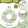 Daifunli 4 Pcs Wedding Candle Rings Pine Pampas Wreaths Small Christmas Decor by Deal US
