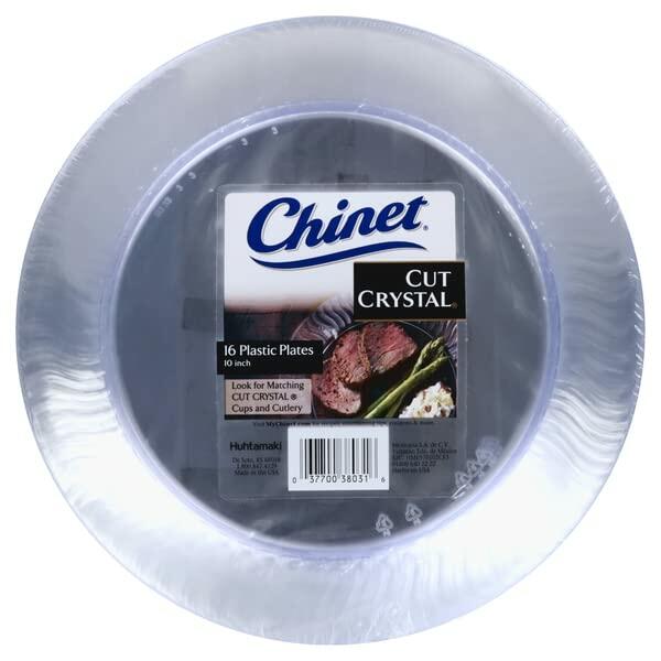 Chinet Plastic Plates 10 Inch 16 Count Disposable Party Tableware by Deal US