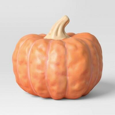 Hyde and EEK! Boutique Small Pumpkin Figurine Orange Plastic by Deal US