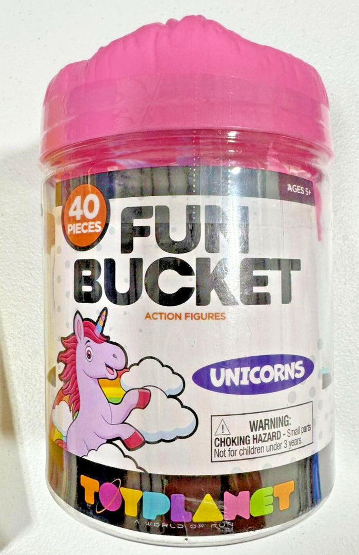 Fun Bucket Toy Planet Fun Bucket Unicorn Set 40pc Figures Playset by Deal US