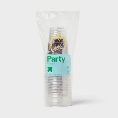 Up&up Disposable Clear Plastic Cups 18oz 30ct Touchdown by Deal US