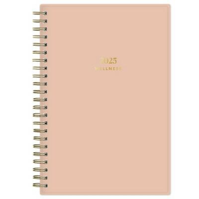 The Everygirl Wellness Planner 2025 Weekly Monthly Wirebound Desert Rose 5x8 by Deal US