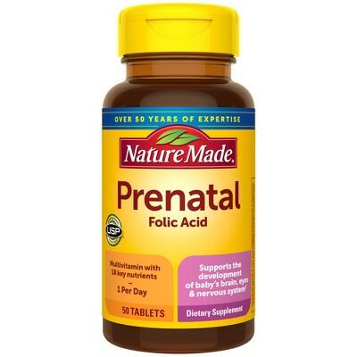 BestBy05/26 Nature Made Multi Prenatal Vitamins with Folic Acid 50ct by Deal US