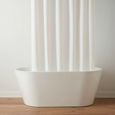 Threshold Mid Weight Color Shower Liner White 71x71 by Deal US