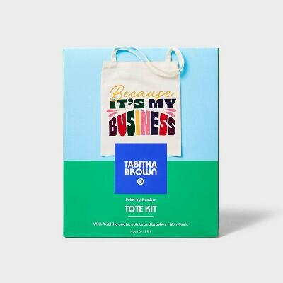 Tabitha Brown Paint by Numbers Tote Bag DIY Kit Canvas White Brushes by Deal US