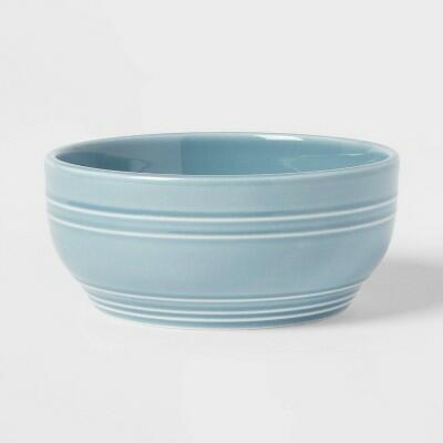 Threshold Stoneware Westfield Cereal Bowl 24oz Blue Dishwasher Microwave Safe by Deal US