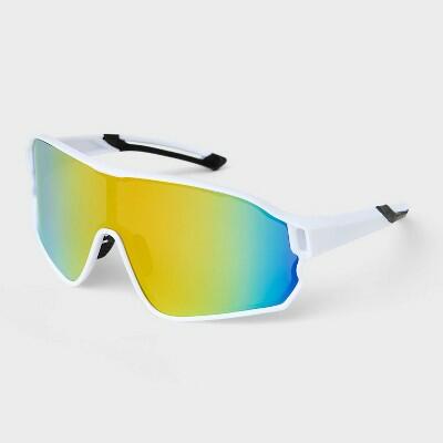 Pride Adult Visor Shield Sunglasses Rainbow Mirrored by Deal US