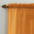 No. 918 Calypso Sheer Voile Rod Pocket Curtain Panel Orange 59x84 by Deal US