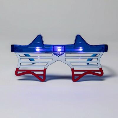 Sun Squad Light-up Eyewear Red White Blue Stars Multicolor Lens by Deal US