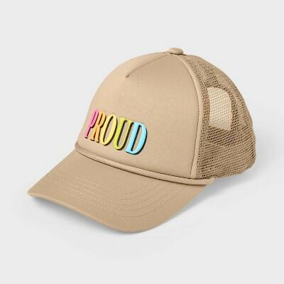 Pride Adult Mesh Proud Baseball Hat Beige Men by Deal US