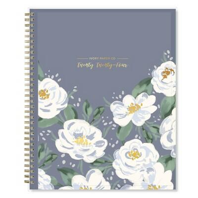 Ivory Paper Co 2024 Planner 11x8.5 Weekly Monthly Wirebound Navy by Deal US
