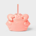 Sun Squad Figural Crab Tumbler Plastic 20 fl oz Cold Beverages Pink by Deal US