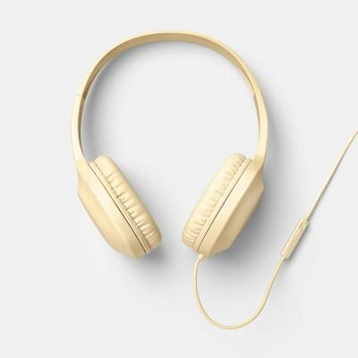 heyday Wired On-Ear Headphones Mist Yellow Built-In Mic 3.5mm Jack by Deal US