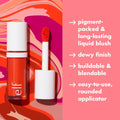 [Like New] e.l.f. Camo Liquid Blush 0.13 Fl Oz High-Pigment Soft Dewy Cheeky Lychee by Deal US