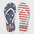 Shade & Shore Women's Sydney Americana Flip Flops Size 8 by Deal US