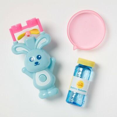 Sun Squad Bunny Bubble Blower Toy Colorful Bubble Toys for Kids 3+ by Deal US