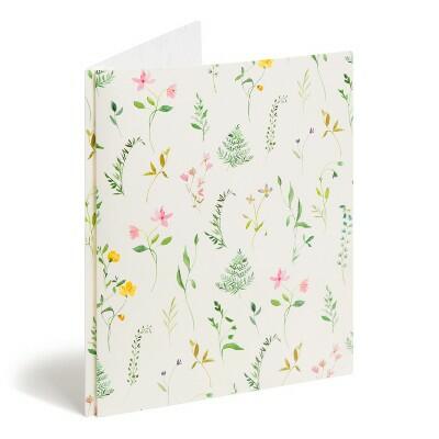 U Brands 2 Pocket Fashion Plastic Folder Pressed Botanicals Cream by Deal US