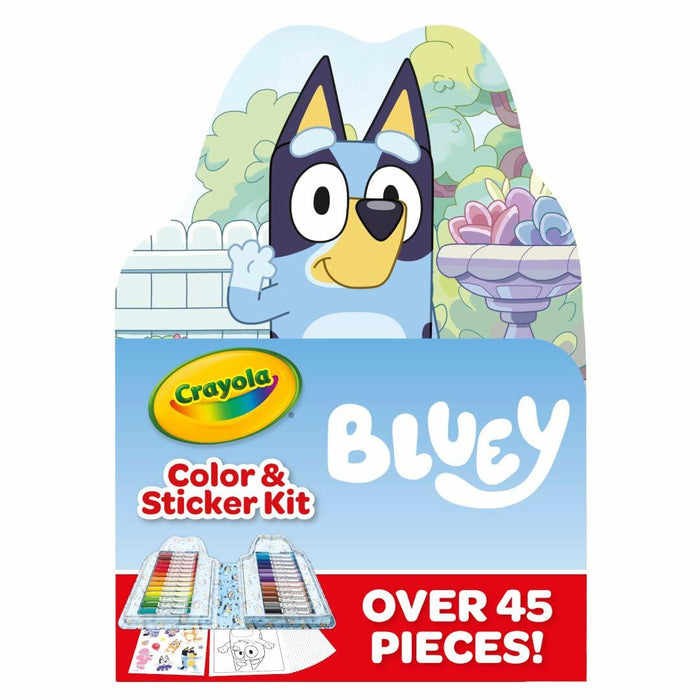 Crayola Bluey Art Kit for Kids 45pcs Coloring Book Stickers 4+ by Deal US