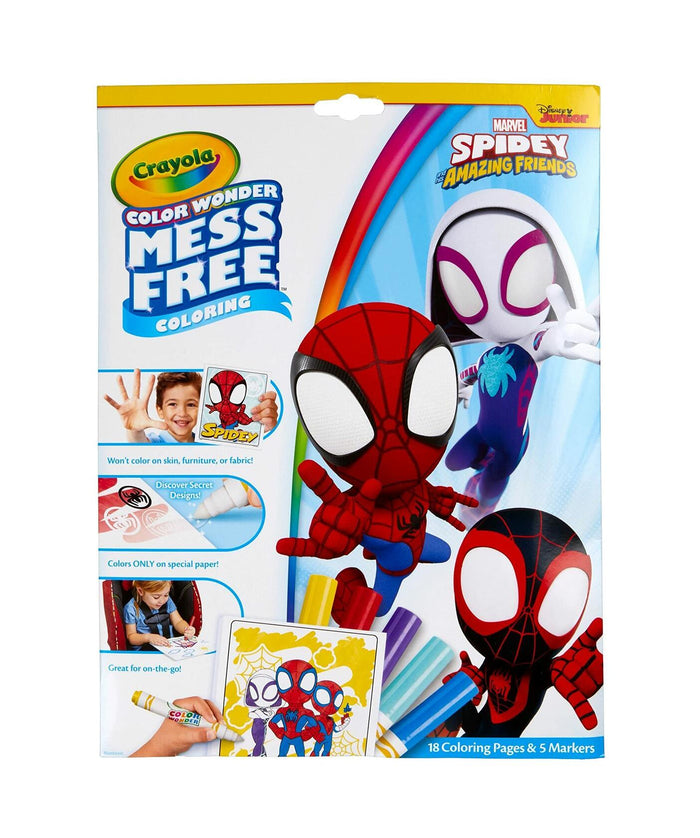 Crayola Spiderman Color Wonder Coloring Set 18 Mess Free Pages for Kids by Deal US