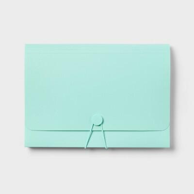 [Like New] Up&up 7 Pocket Expanding File Folder Letter Size Teal Polypropylene by Deal US