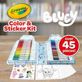 Crayola Bluey Art Kit for Kids 45pcs Coloring Book Stickers 4+ by Deal US