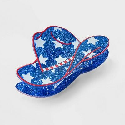 Americana Cowboy Hat Hair Claw Clip Red White Blue Patriotic Accessory by Deal US