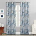 Sun Zero Reardon Global Medallion Efficient Grommet Curtain Panel 54x84 Indigo by Deal US