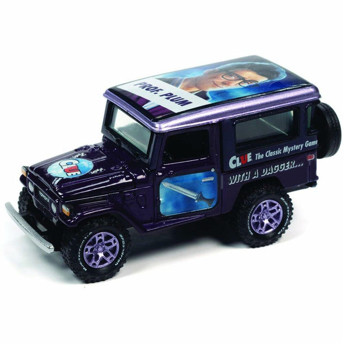 Johnny Lightning 1/64 1980 Toyota Land Cruiser CLUE Purple Diecast Car by Deal US