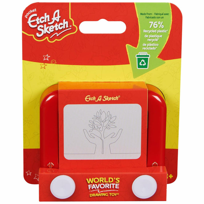 Etch A Sketch Pocket Travel Toy Original Magic Screen Recycled Plastic by Deal US
