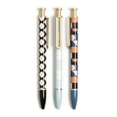 U Brands The Monterey 3ct Ballpoint Pens Black Ink 1.0mm Retractable by Deal US