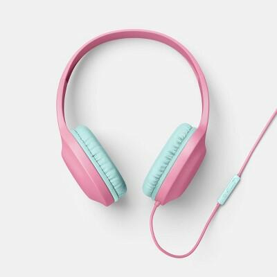 [Like New] heyday Wired On-Ear Headphones Built-in Mic Candy Pink Foam Cushions by Deal US