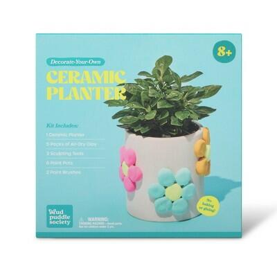 Mud Puddle Society 9pc Clay Ceramic Planter Garden Art Kit by Deal US