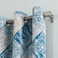 Sun Zero Reardon Global Medallion Efficient Grommet Curtain Panel 54x84 Indigo by Deal US