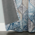 Sun Zero Reardon Global Medallion Efficient Grommet Curtain Panel 54x84 Indigo by Deal US