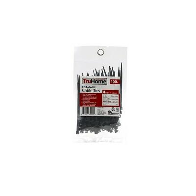 TruHome Mr. Brands Black Cable Tie 4'' 100ct by Deal US
