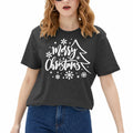 PQZ Christmas Tree Tee Shirt Women Loose Casual Top Grey1 Size M by Deal US