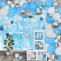 Winter Onederland Birthday Banner Snowflake Blue 70.9x43.3 Inch by Deal US