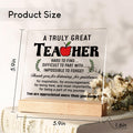 Afterprints Teacher Appreciation Acrylic Plaque with Wooden Base Thank You Gift by Deal US